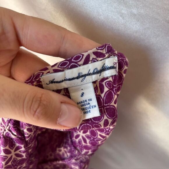 American Eagle Pink and purple babydoll top - Picture 5 of 5